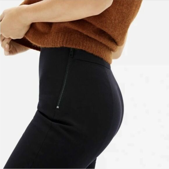 Everlane The Side-Zip Stretch Cotton Pant Black Work Pants Size 10 - Picture 3 of 8